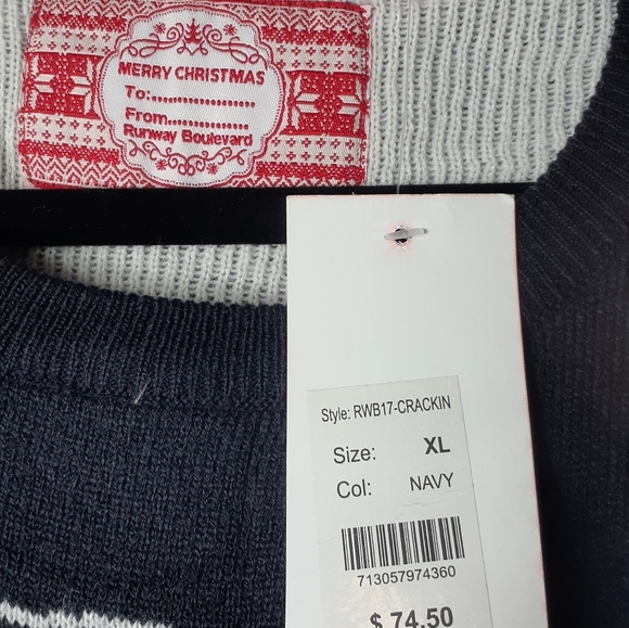 NWT Have A Crackin Christmas ugly naughty ofensive Sweater - XL - - Picture 4 of 4